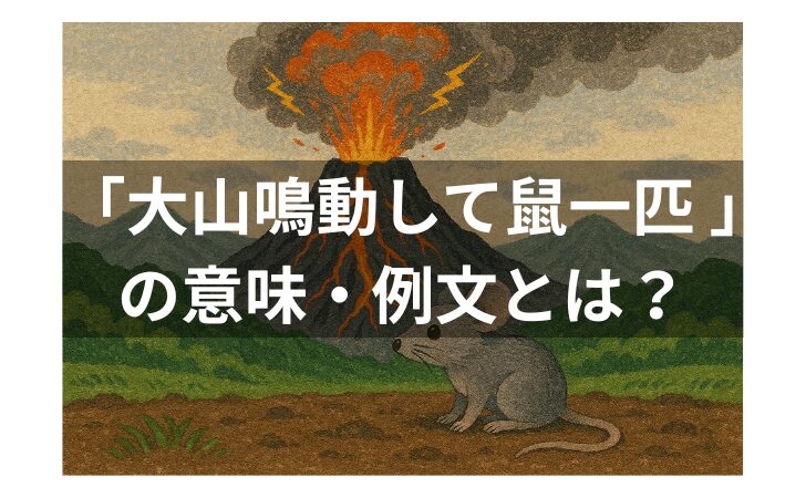 『「大山鳴動して鼠一匹 」の意味は？例文・使い方・類義語・由来を解説 』のアイキャッチ画像