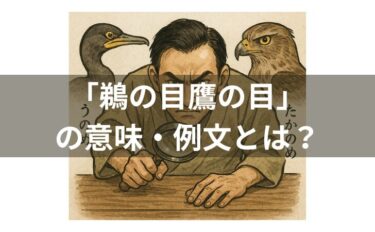 鵜の目鷹の目とは？意味・例文・使い方・類語・対義語・由来・英語を解説
