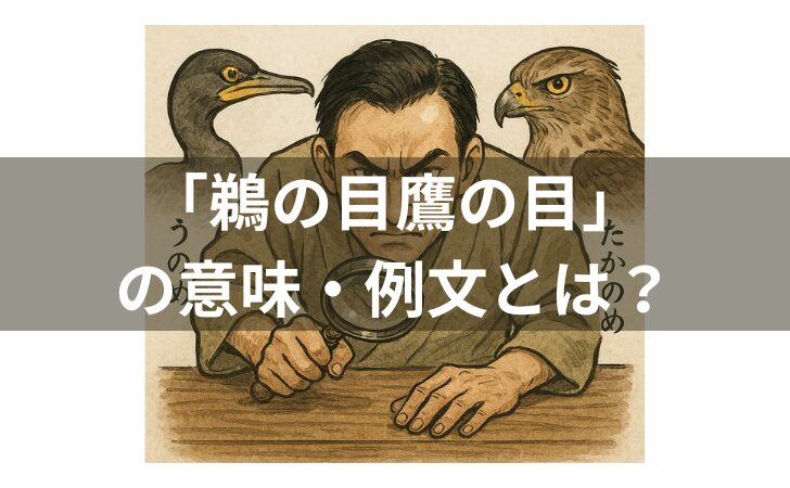 『鵜の目鷹の目とは？意味・例文・使い方・類語・対義語・由来・英語を解説』のアイキャッチ画像