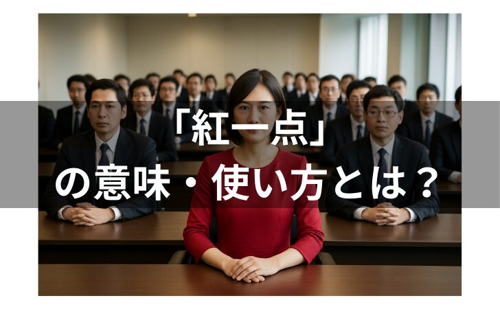 『紅一点 の使い方とは？意味・例文・類語・対義語・由来・英語を解説！』のアイキャッチ画像
